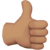 Thumbs Up: Medium Skin Tone Emoji Copy Paste ― 👍🏽 - apple