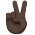 Victory Hand: Dark Skin Tone Emoji Copy Paste ― ✌🏿 - apple