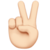 Victory Hand: Light Skin Tone Emoji Copy Paste ― ✌🏻 - apple