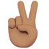 Victory Hand: Medium Skin Tone Emoji Copy Paste ― ✌🏽 - apple