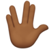 Vulcan Salute: Medium-dark Skin Tone Emoji Copy Paste ― 🖖🏾 - apple