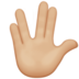 Vulcan Salute: Medium-light Skin Tone Emoji Copy Paste ― 🖖🏼 - apple