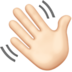 Waving Hand: Light Skin Tone Emoji Copy Paste ― 👋🏻 - apple