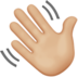 Waving Hand: Medium-light Skin Tone Emoji Copy Paste ― 👋🏼 - apple