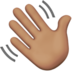 Waving Hand: Medium Skin Tone Emoji Copy Paste ― 👋🏽 - apple