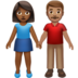 Woman And Man Holding Hands: Medium-dark Skin Tone, Medium Skin Tone Emoji Copy Paste ― 👩🏾‍🤝‍👨🏽 - apple
