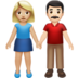 Woman And Man Holding Hands: Medium-light Skin Tone, Light Skin Tone Emoji Copy Paste ― 👩🏼‍🤝‍👨🏻 - apple