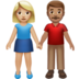 Woman And Man Holding Hands: Medium-light Skin Tone, Medium Skin Tone Emoji Copy Paste ― 👩🏼‍🤝‍👨🏽 - apple