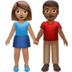 Woman And Man Holding Hands: Medium Skin Tone, Medium-dark Skin Tone Emoji Copy Paste ― 👩🏽‍🤝‍👨🏾 - apple