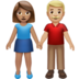 Woman And Man Holding Hands: Medium Skin Tone, Medium-light Skin Tone Emoji Copy Paste ― 👩🏽‍🤝‍👨🏼 - apple