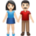 Woman And Man Holding Hands: Light Skin Tone Emoji Copy Paste ― 👫🏻 - apple