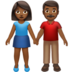 Woman And Man Holding Hands: Medium-dark Skin Tone Emoji Copy Paste ― 👫🏾 - apple