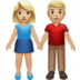 Woman And Man Holding Hands: Medium-light Skin Tone Emoji Copy Paste ― 👫🏼 - apple