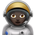 Woman Astronaut: Dark Skin Tone Emoji Copy Paste ― 👩🏿‍🚀 - apple