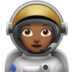 Woman Astronaut: Medium-dark Skin Tone Emoji Copy Paste ― 👩🏾‍🚀 - apple