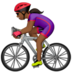 Woman Biking: Medium-dark Skin Tone Emoji Copy Paste ― 🚴🏾‍♀ - apple