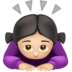 Woman Bowing: Light Skin Tone Emoji Copy Paste ― 🙇🏻‍♀ - apple