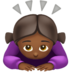 Woman Bowing: Medium-dark Skin Tone Emoji Copy Paste ― 🙇🏾‍♀ - apple