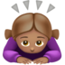 Woman Bowing: Medium Skin Tone Emoji Copy Paste ― 🙇🏽‍♀ - apple