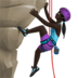 Woman Climbing: Dark Skin Tone Emoji Copy Paste ― 🧗🏿‍♀ - apple