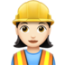 Woman Construction Worker: Light Skin Tone Emoji Copy Paste ― 👷🏻‍♀ - apple