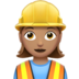 Woman Construction Worker: Medium Skin Tone Emoji Copy Paste ― 👷🏽‍♀ - apple