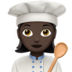 Woman Cook: Dark Skin Tone Emoji Copy Paste ― 👩🏿‍🍳 - apple