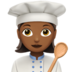 Woman Cook: Medium-dark Skin Tone Emoji Copy Paste ― 👩🏾‍🍳 - apple