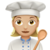 Woman Cook: Medium-light Skin Tone Emoji Copy Paste ― 👩🏼‍🍳 - apple