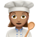Woman Cook: Medium Skin Tone Emoji Copy Paste ― 👩🏽‍🍳 - apple