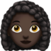 Woman: Dark Skin Tone, Curly Hair Emoji Copy Paste ― 👩🏿‍🦱 - apple