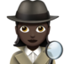 Woman Detective: Dark Skin Tone Emoji Copy Paste ― 🕵🏿‍♀ - apple