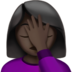 Woman Facepalming: Dark Skin Tone Emoji Copy Paste ― 🤦🏿‍♀ - apple