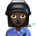 Woman Factory Worker: Dark Skin Tone Emoji Copy Paste ― 👩🏿‍🏭 - apple