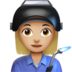 Woman Factory Worker: Medium-light Skin Tone Emoji Copy Paste ― 👩🏼‍🏭 - apple