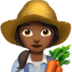 Woman Farmer: Medium-dark Skin Tone Emoji Copy Paste ― 👩🏾‍🌾 - apple