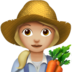 Woman Farmer: Medium-light Skin Tone Emoji Copy Paste ― 👩🏼‍🌾 - apple