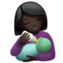 Woman Feeding Baby: Dark Skin Tone Emoji Copy Paste ― 👩🏿‍🍼 - apple