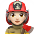 Woman Firefighter: Light Skin Tone Emoji Copy Paste ― 👩🏻‍🚒 - apple