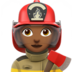 Woman Firefighter: Medium-dark Skin Tone Emoji Copy Paste ― 👩🏾‍🚒 - apple