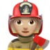 Woman Firefighter: Medium-light Skin Tone Emoji Copy Paste ― 👩🏼‍🚒 - apple