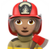 Woman Firefighter: Medium Skin Tone Emoji Copy Paste ― 👩🏽‍🚒 - apple