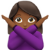 Woman Gesturing NO: Medium-dark Skin Tone Emoji Copy Paste ― 🙅🏾‍♀ - apple