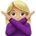Woman Gesturing NO: Medium-light Skin Tone Emoji Copy Paste ― 🙅🏼‍♀ - apple