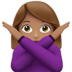 Woman Gesturing NO: Medium Skin Tone Emoji Copy Paste ― 🙅🏽‍♀ - apple