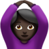 Woman Gesturing OK: Dark Skin Tone Emoji Copy Paste ― 🙆🏿‍♀ - apple