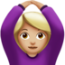 Woman Gesturing OK: Medium-light Skin Tone Emoji Copy Paste ― 🙆🏼‍♀ - apple