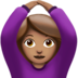 Woman Gesturing OK: Medium Skin Tone Emoji Copy Paste ― 🙆🏽‍♀ - apple
