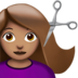 Woman Getting Haircut: Medium Skin Tone Emoji Copy Paste ― 💇🏽‍♀ - apple