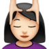 Woman Getting Massage: Light Skin Tone Emoji Copy Paste ― 💆🏻‍♀ - apple